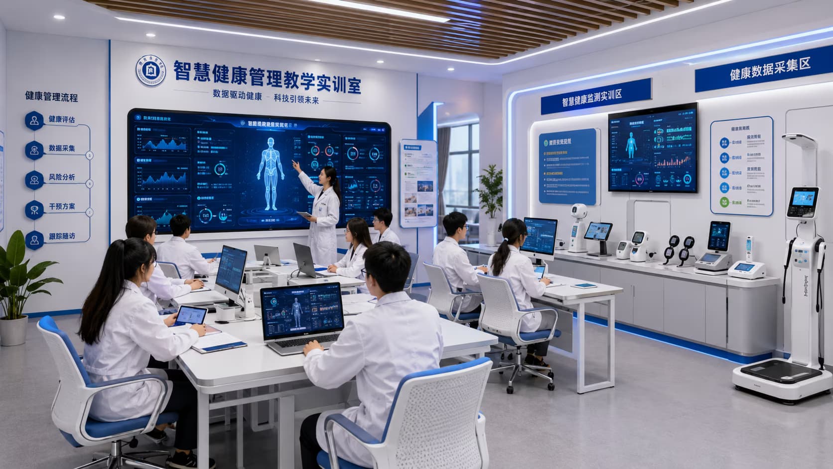 智慧健康管理教学实训室平台示意